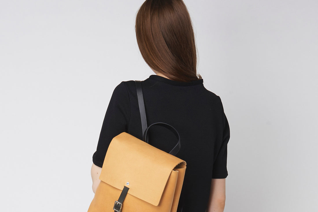 Preview: Tan Buckle Backpack